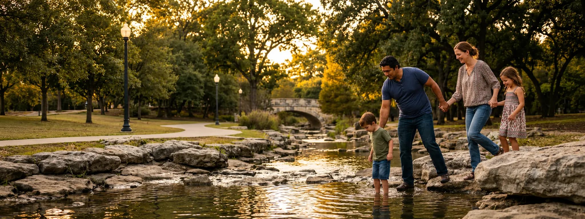 Family enjoying a healthy, active lifestyle